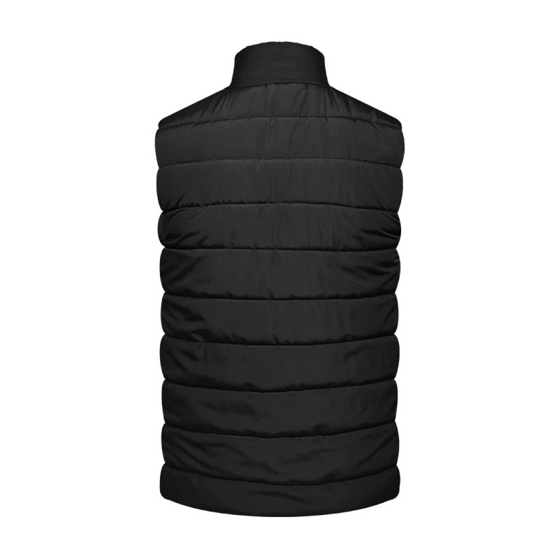 Classic Puffer Half Jacket – Black Quilted Sleeveless Winter Jacket with High Collar and Front Zip 1