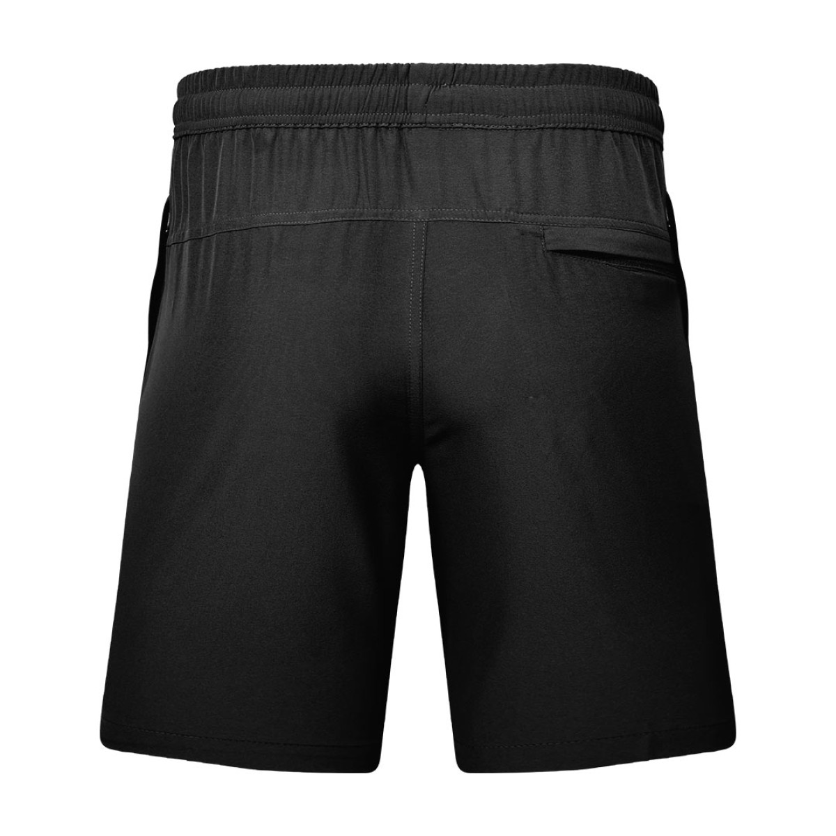 Detail shot of a man wearing comfortable grey-blue KTM CTY Aerfofit half pants, shorts, featuring a secure zip pocket and small side slits at the hem for ease of movement 1