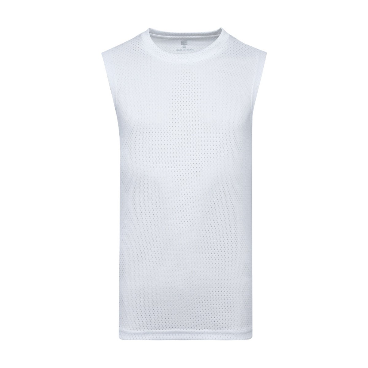 Front View of white tanktop or sandoo, a summer wear 0