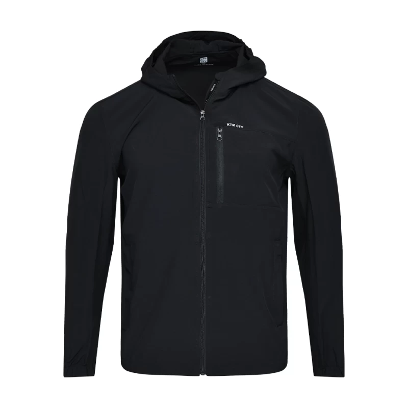 KTM CTY Green Windbreaker Windcheater Jacket with Hood and Full-Zip Design with Chest Pocket
