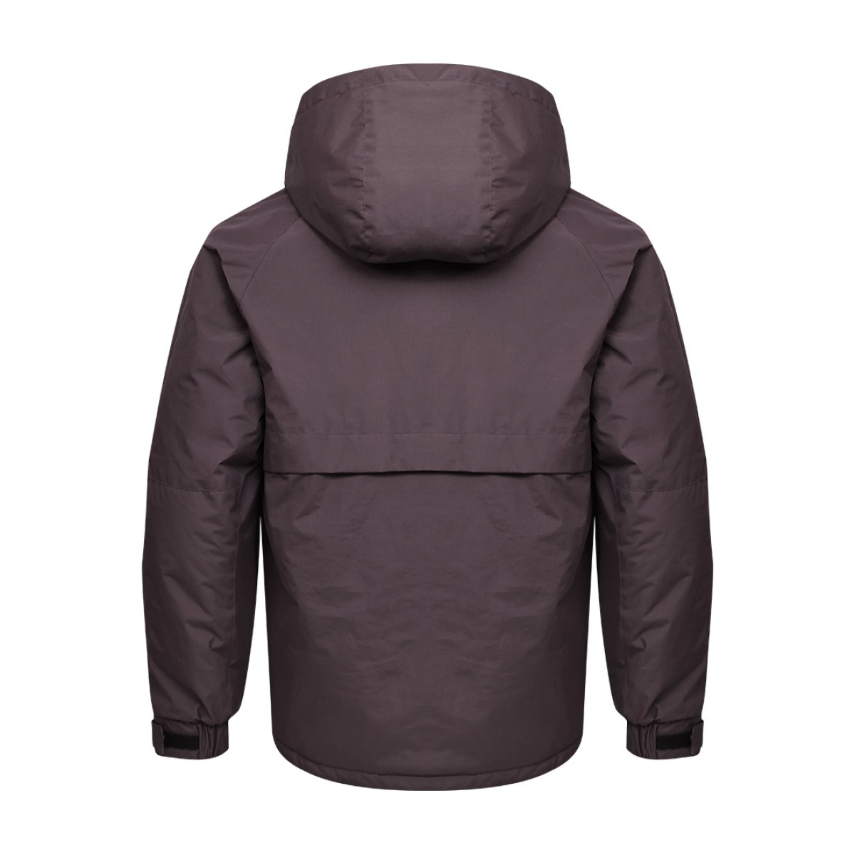A male model wearing sunglasses and a heavy-duty, navy blue KTM CTY Cargo Shield Hoodie Winter Jacket, featuring a thick hood, snap-button front and multiple cargo pockets for cold weather protection. 5