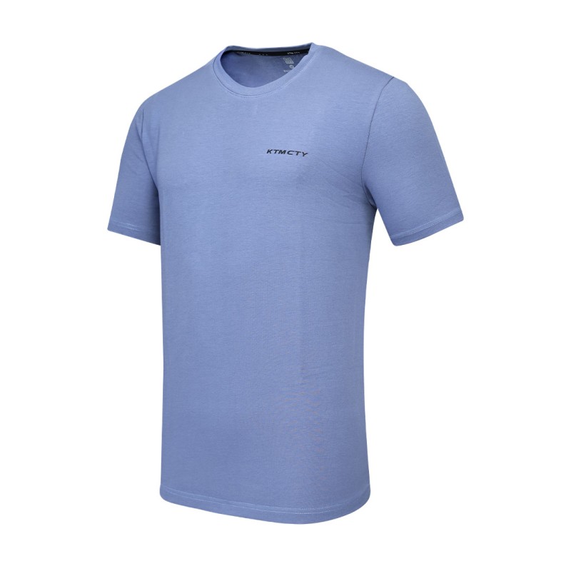 A solid dark green KTM CTY Foundation short-sleeve crew neck t-shirt featuring a clean, minimalist design, ideal for breathable casual summer wear. 4