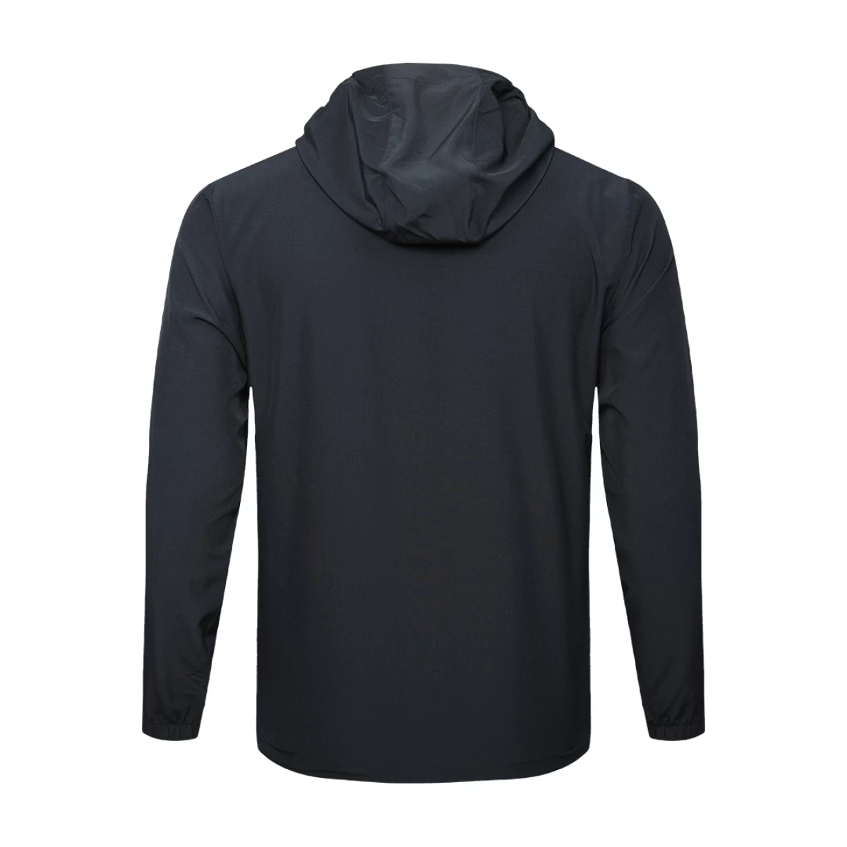 Male model wearing a light grey KTM CTY Swiftlayer Summer Wear Windcheater, a lightweight zip-up Windguard jacket featuring a hood, elastic cuffs, men's windproof windcheater for bike riding 1
