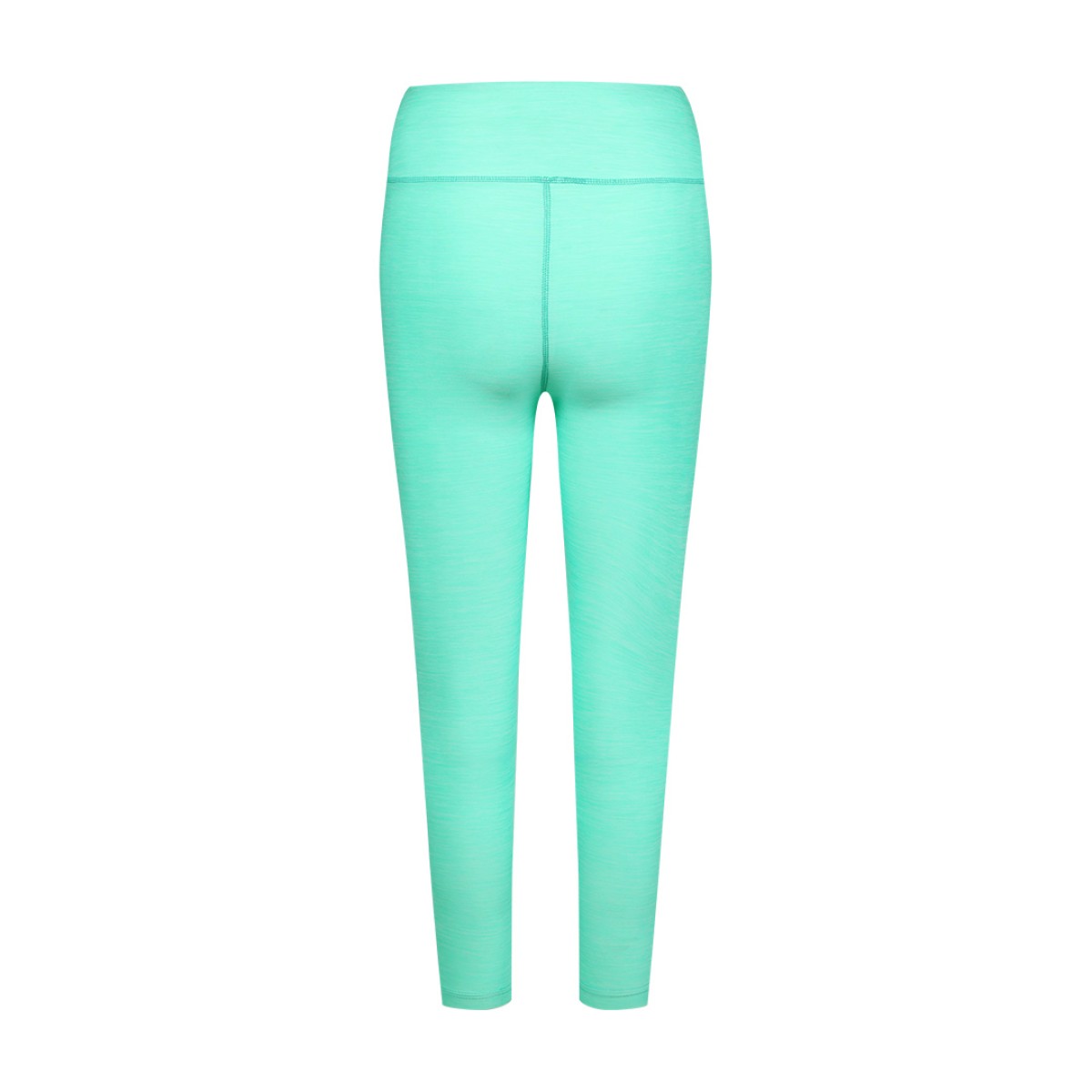 KTM PRO mint green high waisted leggings worn by female model during workout or at gym paired with black crop top and sneakers on white background 1