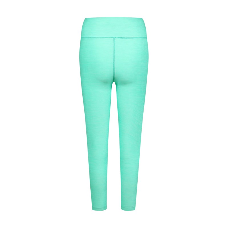 KTM PRO mint green high waisted leggings worn by female model during workout or at gym paired with black crop top and sneakers on white background 1