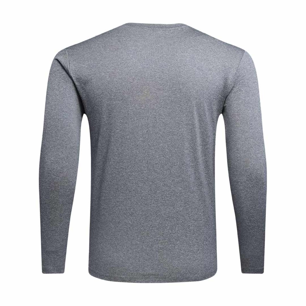 A solid grey classic long-sleeve crew neck t-shirt by KTMCTY. Shown flat, the image highlights the breathable, lightweight fabric that makes this simple shirt perfect for casual summer wear 1