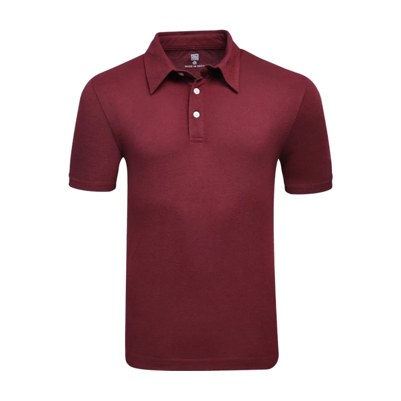 A male and female model wearing matching maroon KTM CTY polo shirts and sunglasses, standing confidently against a white background. The female model is resting her arm on the male model's shoulder 1