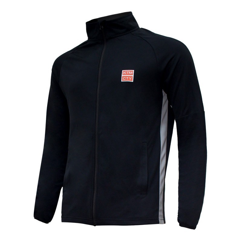 Men Knitted Logo Track Set Jacket 