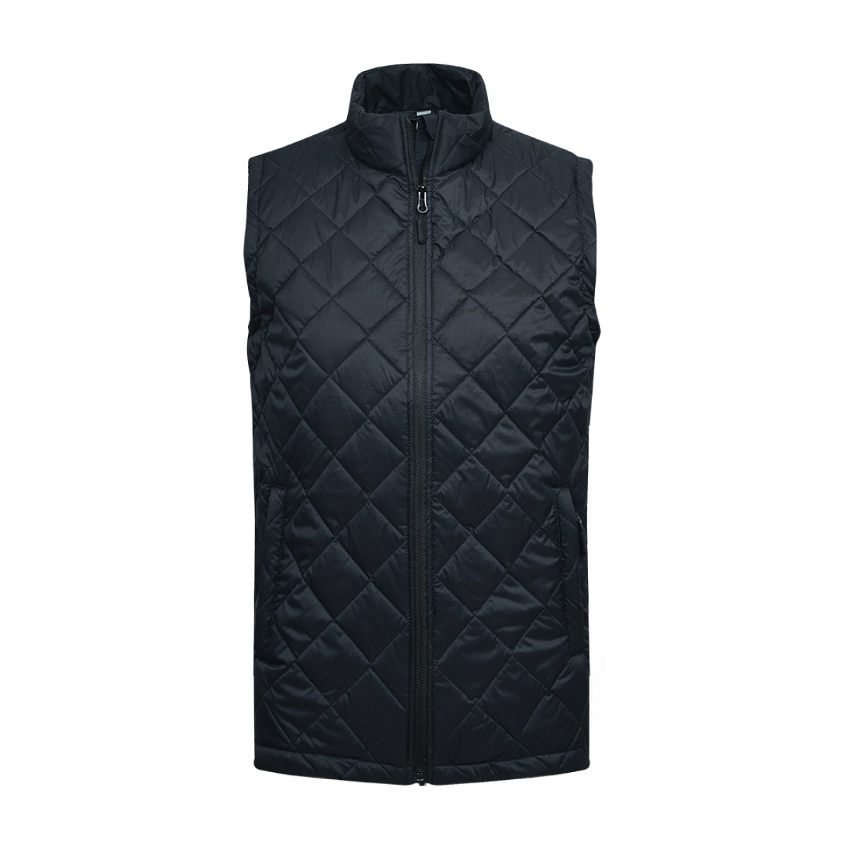 KTMCTY Black Quilted Half Jacket with High Collar and Full Zip Front for Winter Wear 0