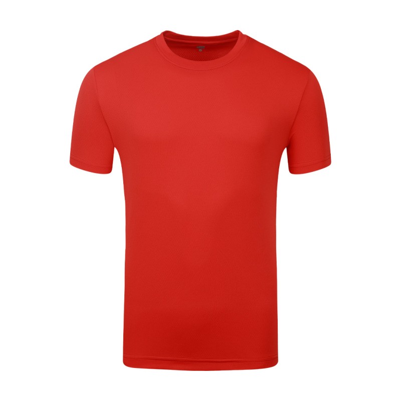 A vibrant red Unisex Half Sleeve crew neck t-shirt featuring a standard fit and a completely blank, solid color design for versatile casual styling. 2