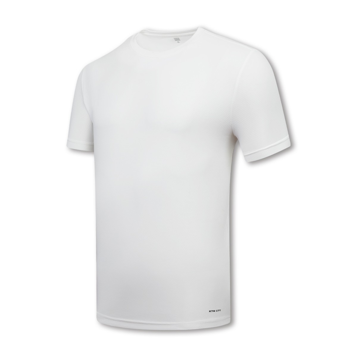A solid white KTM CTY Unisex Half Sleeve crew neck t-shirt featuring a clean, minimalist design with a small discreet logo on the bottom hem. 0