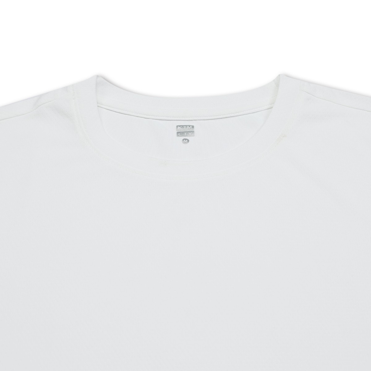 A solid white KTM CTY Unisex Half Sleeve crew neck t-shirt featuring a clean, minimalist design with a small discreet logo on the bottom hem. 2