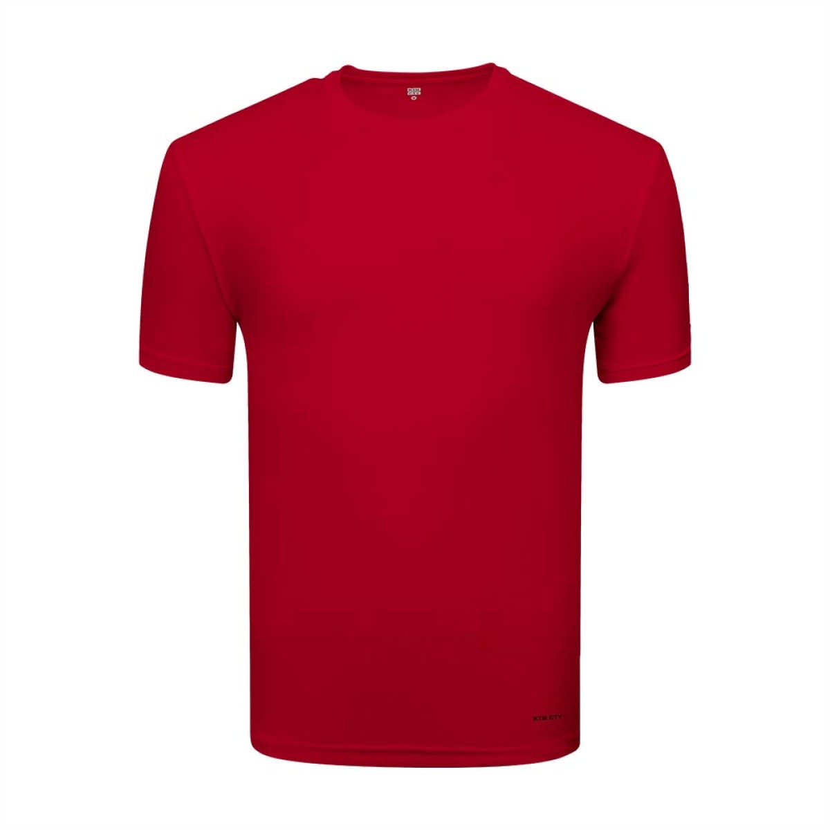 A solid white KTM CTY Unisex Half Sleeve crew neck t-shirt featuring a clean, minimalist design with a small discreet logo on the bottom hem. 1