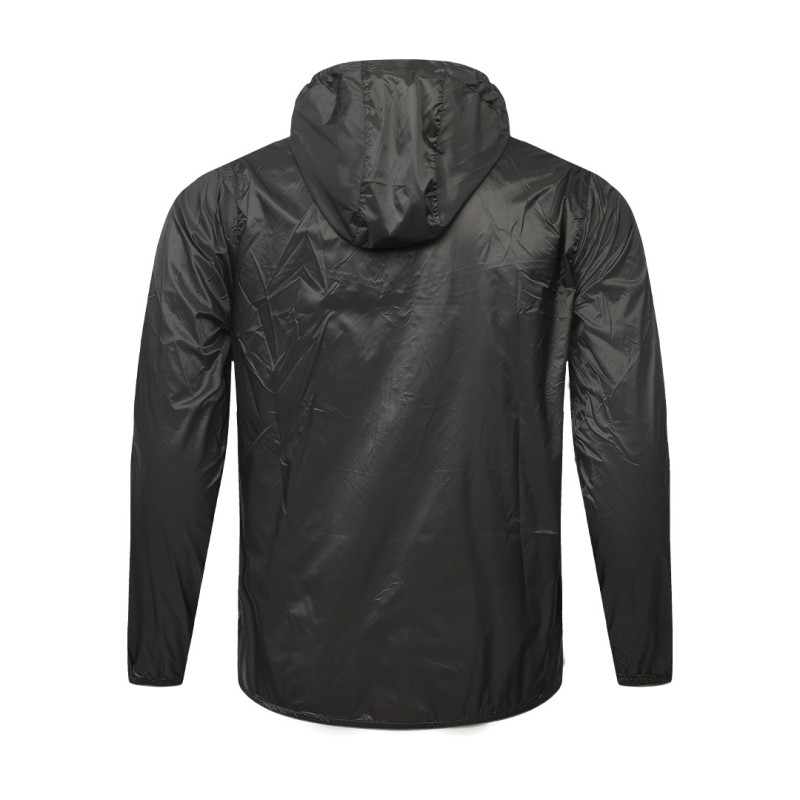 Front view of the red KTM CTY lightweight Unisex Summer Wear Windcheater, windbreaker Jacket with black zipper details, worn by a male model 5