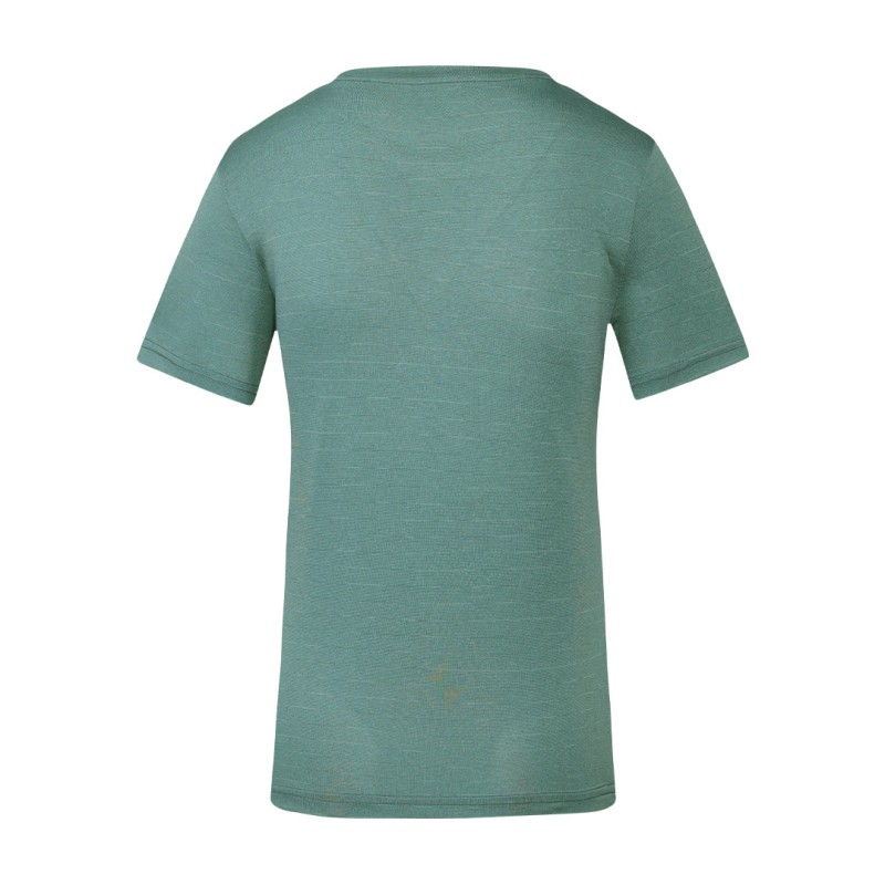 A sage green women's round neck short-sleeve t-shirt designed for summer wear 1